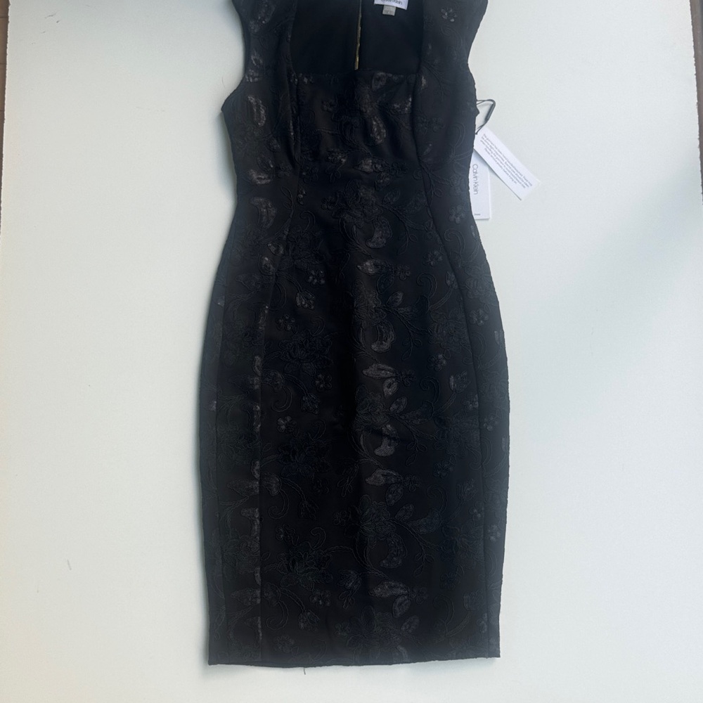Calvin Klein Sequined Black Midi Dress